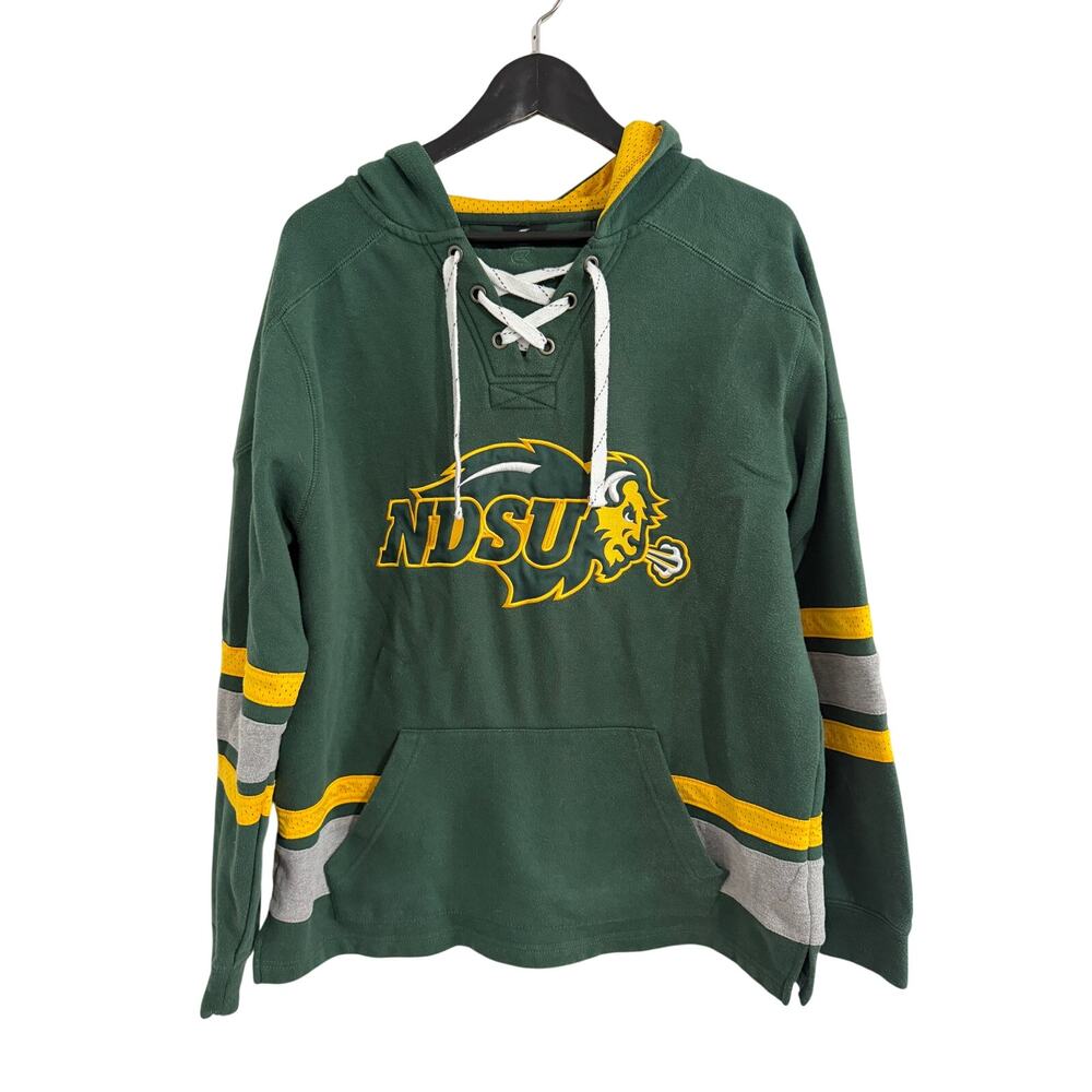 NDSU Bison Hockey Style Hoodie Sweatshirt Size Medium